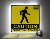 AwareSigns® Double-Sided Pedestrian Detection LED Sign Combos