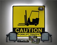 AwareSigns® Double Smart Sensor Combo: Two Vehicle Detection Sensor & one 24" LED Sign Combo