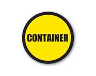 DuraStripe Schild Rund - Container