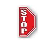 DuraStripe halbe Zeichen - Stop (links)