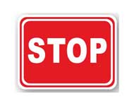 DuraStripe Schild Rechteck - Stop