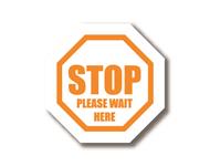 Durastripe Achteck-Schild - Stop Please Wait Here