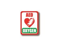 Durastripe Rechteckiges Schild - AED OXYGEN