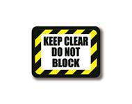 Durastripe Rechteckiges Schild - KEEP CLEAR DO NOT BLOCK (Gefahrenfarben)