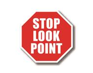 Durastripe Achteck-Schild - Stop Look Point