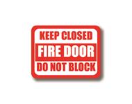 Durastripe Rectangle Sign - Keep Closed Fire Door Do Not Block