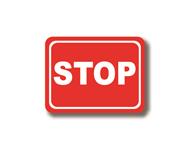 Durastripe Rechteckiges Schild - Stop